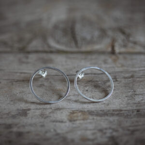 Silver Circle Earrings