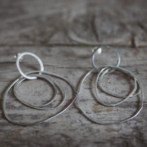 Silver hoop earrings