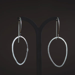 Silver Wire Hoop Earrings